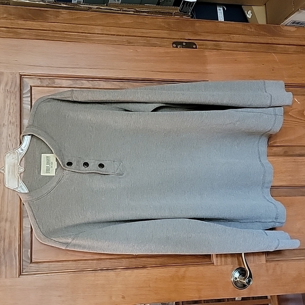Eddie Bauer Long Sleeve Henley Thermal Sz XL Tall